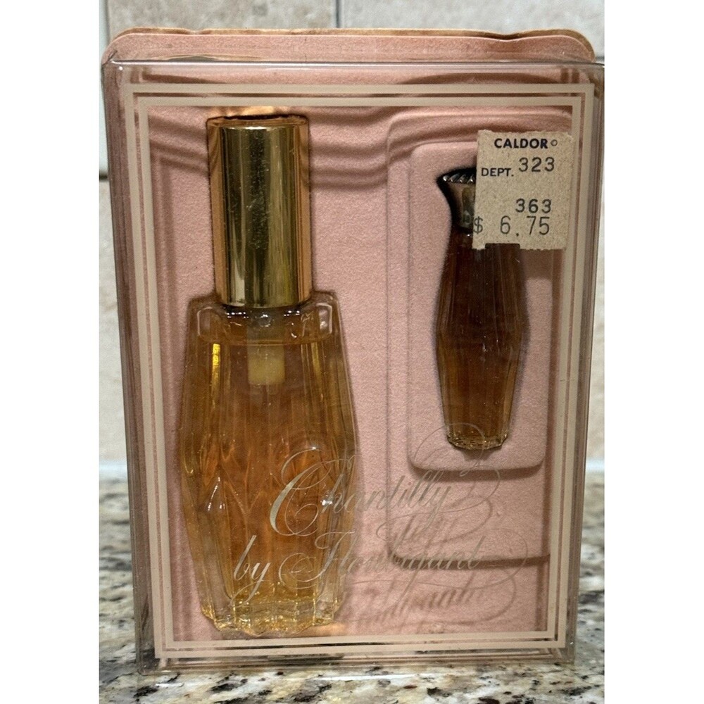 CHANTILLY BY HOUBIGANT VINTAGE .13 OZ PERFUME & 1 OZ TOILETTE SPRAY NOS